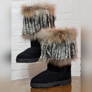 MARTINE ET BONAL | Woman's Suede/ Fur Women’s Boots